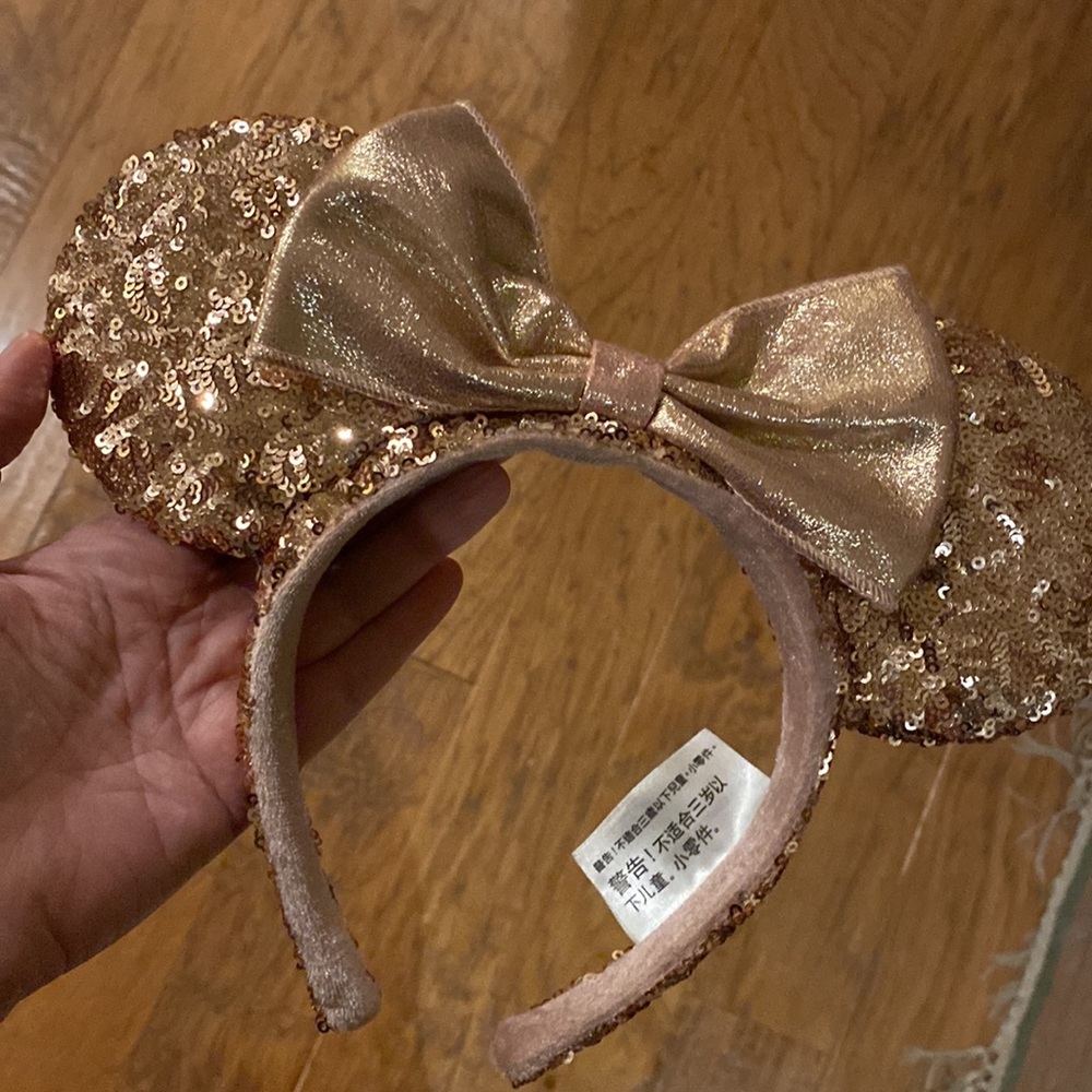 Disney OG (2017) Rose Gold Sequins Minnie Mouse Ears OS